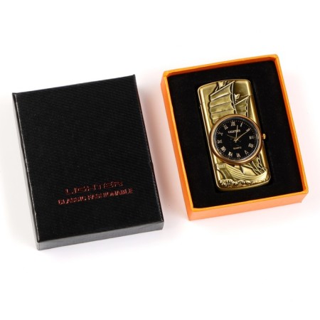 Gas lighter with a clock "Ship", Piezo-5