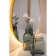 Decorative vase of glass, 105 × 75 × 205 mm, color gray color