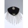 Brooch "Epipol" chains, white-black color in silver
