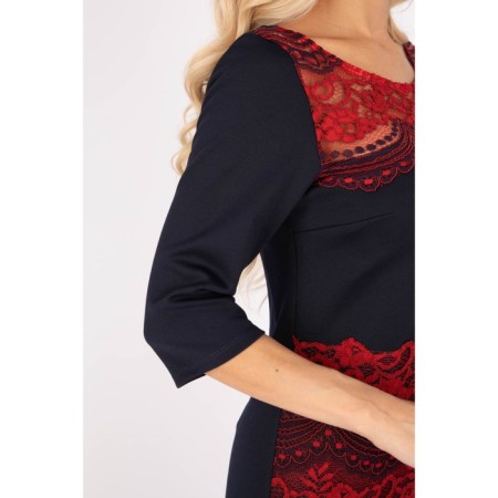 Women's dress, size 44, blue, red color-8