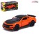 Metal Sport machine, inertia, doors, trunk, orange color open