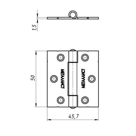 Card loop, 50x45 mm, zinc coating-2