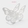 Salphetens Dolyana "Butterfly", 13.5 × 4 × 9 cm, white color