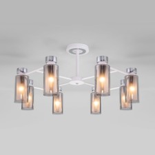 Ceiling Lamp EUROSVET AMADO 70115/8, E14, 8x15W, 725x725x380 mm, white color, chrome