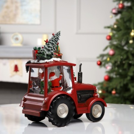 Figure LED "Festive Tractor", 25x13x21 cm, music, aah3, USB, glow warm white-3