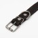 Leather collar with embossing on synthetic winterizer, 65 x 3 cm, Osh 40-55 cm, black