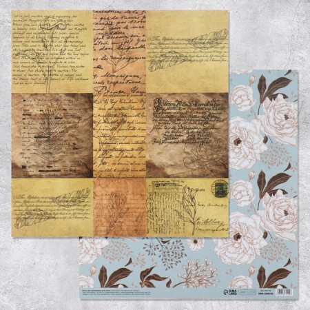 Scrapbooking paper "Flowers", 30.5 x 32 cm, 180 g/m²-1