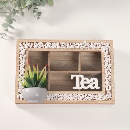 Casket tree with divisions "Tea. Cactus in a pot" 16x23.5x9.5 cm-2