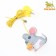 Cat tensile on mounting with a bell "mouse" with a cat's mint