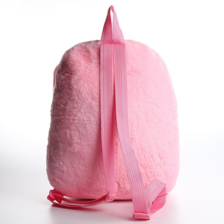 Plush Baby backpack for the girl "Cute cat", 30x25x7 cm-3