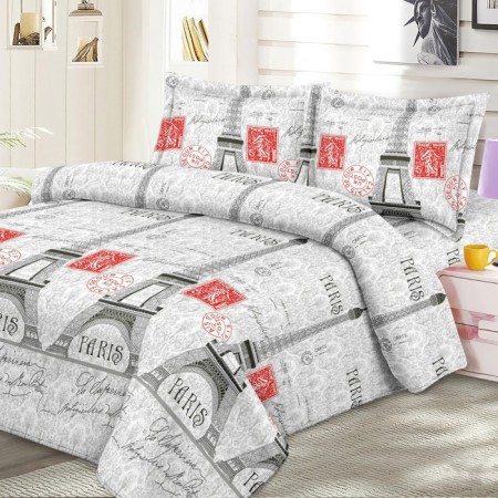 Bed linen 1.5sp boyar, size 145x215, 145x215, 70x70cm 2pcs, microfiber 65g/m, 100% polyester