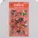 Stickers for creativity PVC "Red Flowers" set 2 sheets 10x15 cm