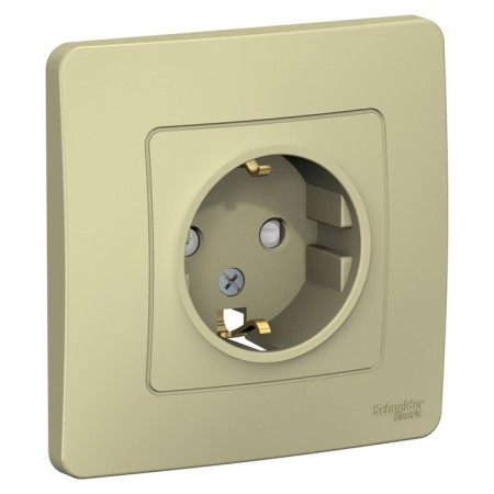 See Blanca, 16 a, 250 V, built -in, with salary, curtains, IP20, beige, Blnrs001117