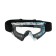Glass-mask for motorcycle driving, transparent glass, white-blue-black color, OM-23
