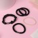 Hair elastic band "Jeannet" (set of 5 pcs) Aard, 5 cm, mix