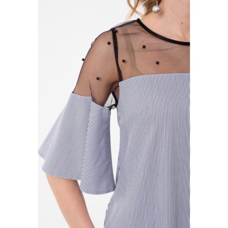 Female blouse, size 42, gray color-3
