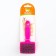 Pucoding plastic soft with rounded teeth, small, 6 x 13.5 cm, pink
