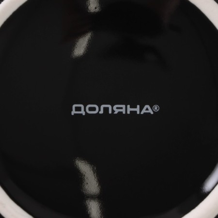 Mug Porcelain Dolyana "God's Laying", 370 ml, black color-5
