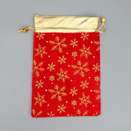 Gift bag "New Year's comfort", snowflakes, embossing, 16 x 24 cm, New Year-5