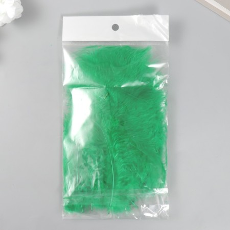 Pen decorative goose downy "green grass" set 40 pcs h = 10-15 cm-3