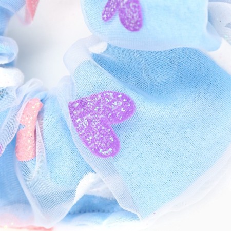 Hair elastic band "hearts", blue, 11 cm, cold heart-2
