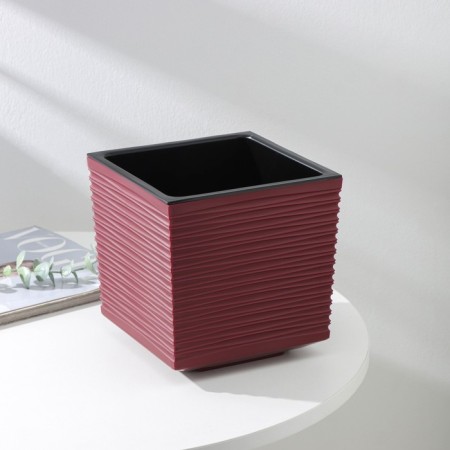 Kashpo with the insert "Style", 3 l, the color is dark cherry-1