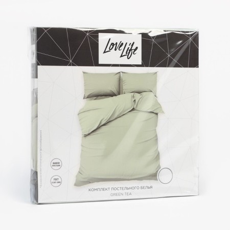 Lovelife 2 joint venture "Green Tea" 180x215 cm, 200x225 cm, 50x70 ± 3 cm-2 pcs, microfiber 85 g-10
