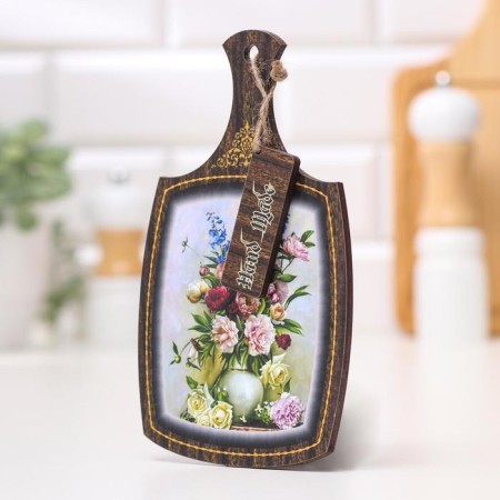 Decorative board "Light Flower set", 22.6x13.5x0.5 cm-1