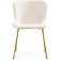 Stool on the Basket Metal Carcass Metal/Building Fabric, Gold/White 50x52x79 cm