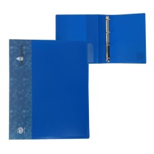 Folder on 4 rings A4, Calligrata, 40 mm, 700 μm, internal and end pocket, blue