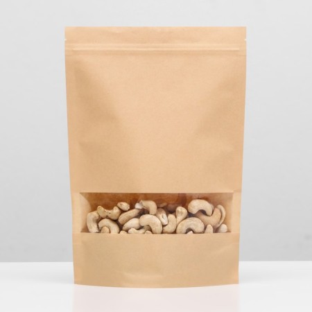 Zip-Lock package Craft with a rectangular window 18 x 26 cm