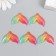 Decor for creativity plastic "Tail of a mermaid with golden lines" Rainbow 3x2.4 cm
