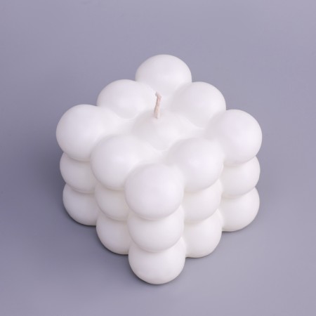 Figure candle "Babble Cube", 6 cm, white-3