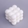 Figure candle "Babble Cube", 6 cm, white