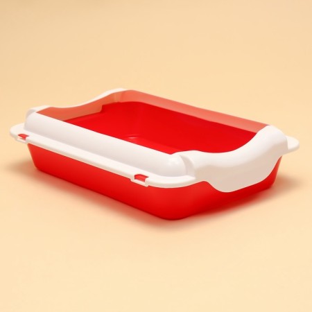 Medium toilet with 36 x 26 x 9, red/white