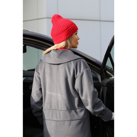 Female coat, size 46, gray color-8