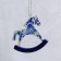 Souvenir "Horse-rocking" under Gzhel, 6.5 cm, manual painting