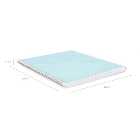 A4 notebook, 80 sheets in a cage on a spiral Erichkrause "Glance Vivid", with a plastic cover, an offset unit, white 100%, mix-7