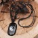 Yin-Yang's pendant cooler, brown-black color on a black lace, 40-80 cm