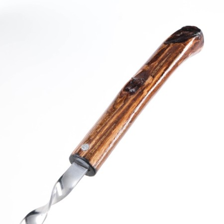 Shampoo corner, with a wooden handle "eco" working part - 40 cm, 63 x 1.2 cm, steel - 2 mm,-2