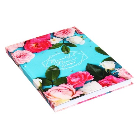 The diary of a neded on the a5 128 sheets, cardboard 7BC, matte lamination, selective varnish "Flowers"-1