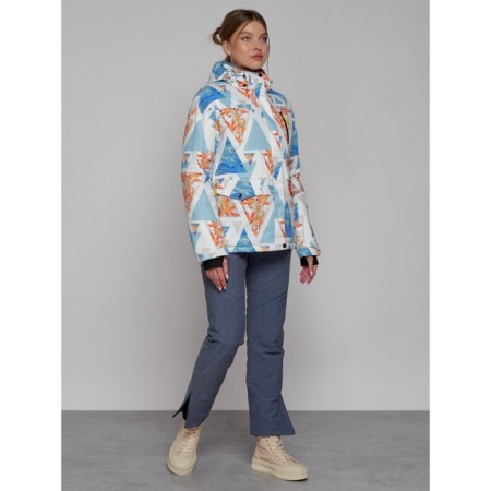 Ski jacket female winter, size 48, blue color-10