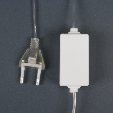 Garland "icicles" melting 0.3 m, IP44, transparent thread, 18 LED, white glow, overflows, 220 V-6