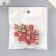 Beads for creativity plastic "Striped cylinder with red" set of 20 pcs 1x1.2x1.2 cm