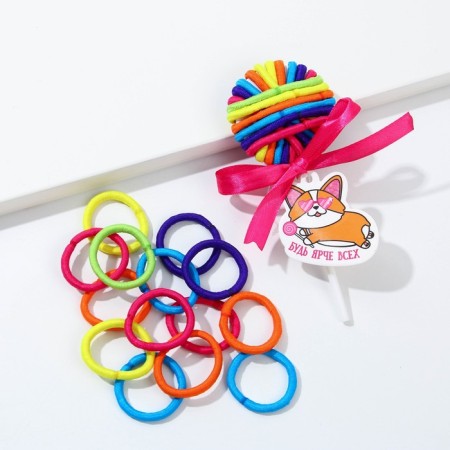 A set of hair rubber bands "Corgi", 16 pcs.