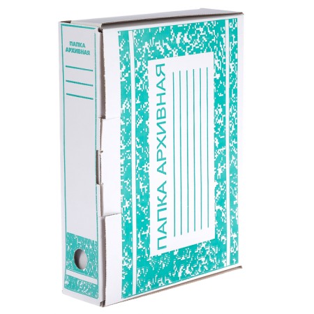 Archive box with A4 Calligrata valve, 75 mm, microhofrocardon, up to 700 sheets, white-2
