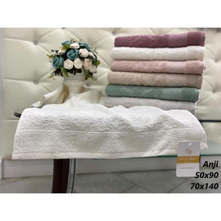 Terry towel Sofi de Marko Anji, 500 gr, size 70x140 cm, cream color-1