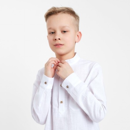 Shirt for a boy minku color white, height 110 cm-6