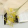 Artificial flowers "cotton gypsophila" 60 cm, yellow