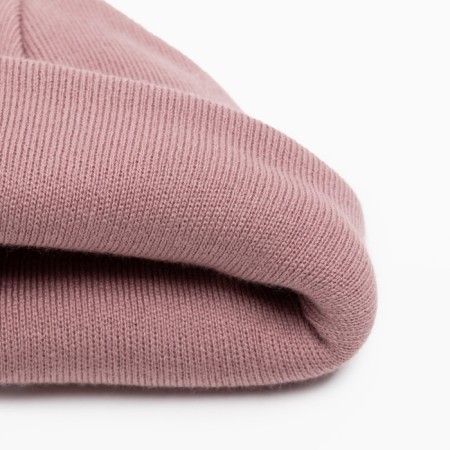 Children's hat minku with a lapel of Rr. 52-56, col. Dry rose-2